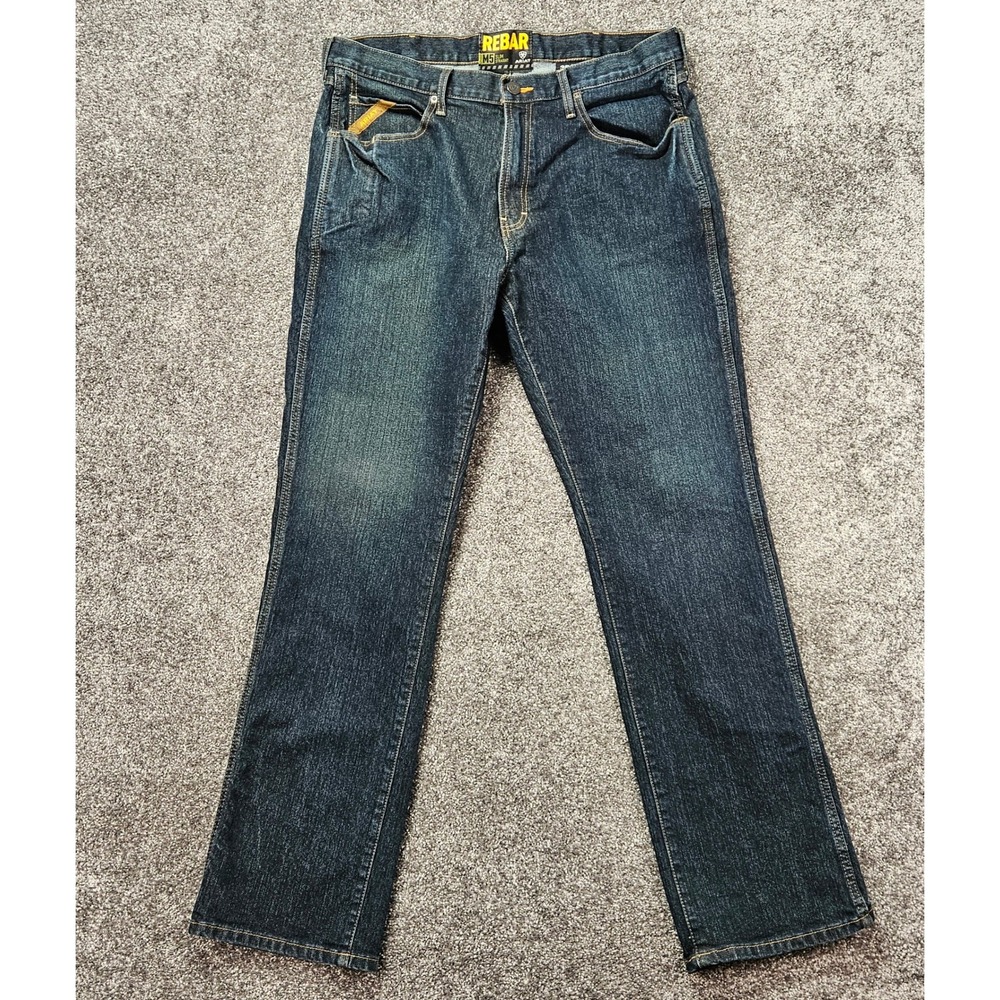Ariat Rebar M5 Jeans Men's Fits 36x34 Tag 38x34 Slim Straight DuraStretch Denim